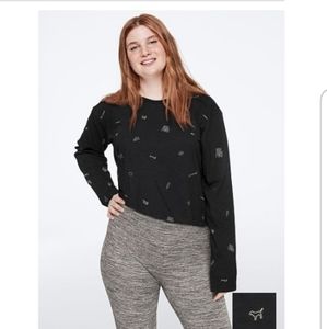 Victoria's Secret Pink Long Sleeve Cropped Tee